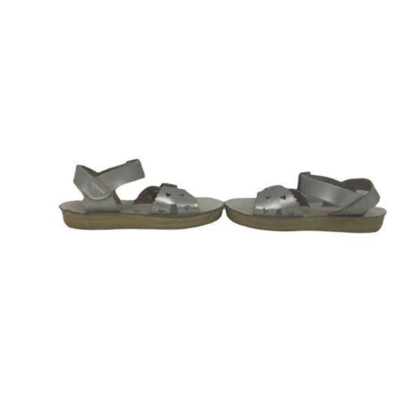 Salt Water by Hoy Sandals Silver Hearts Girl's Size 7 Very good used condition N - Picture 7 of 8